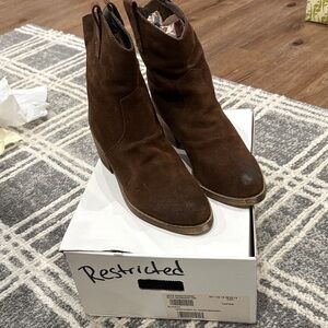 Restricted Chocolate Ankle Booties